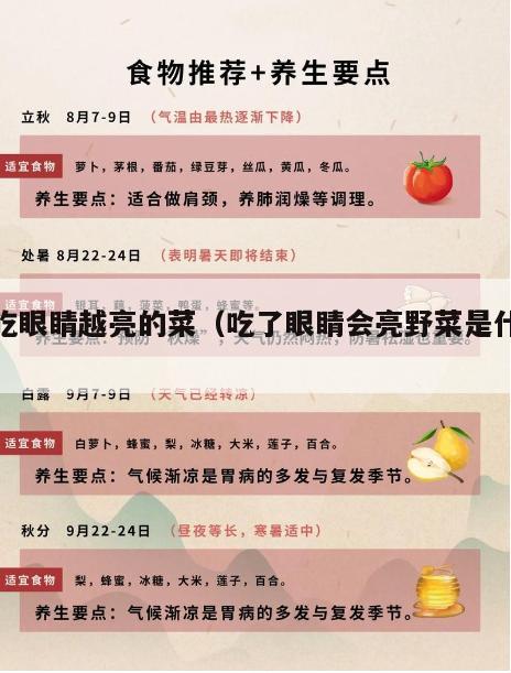 越吃眼睛越亮的菜（吃了眼睛会亮野菜是什么）