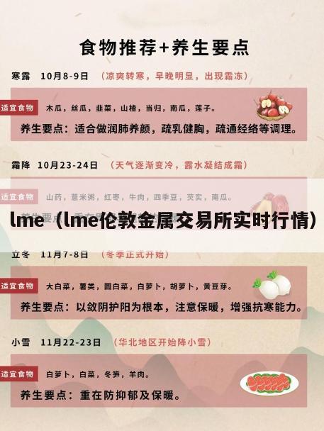 lme（lme伦敦金属交易所实时行情）